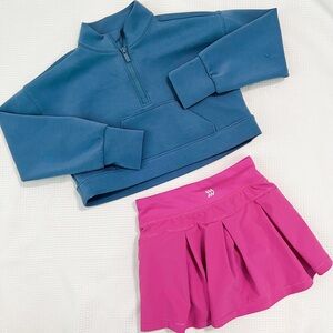 All in Motion Girls XS 4-5 Bundle Skirt + Softstreme Quarter Zip